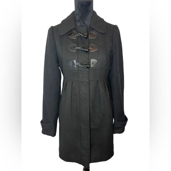 Jack by BB Dakota Jackets & Blazers - JACK WOMENS BLACK TOGGLE CLOSURE DRESS COAT WOMENS SIZE MEDIUM CLASSIC COAT